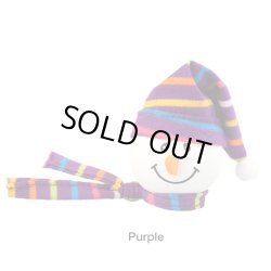 画像1: Snowman with Winter hat Antenna Ball (Purple)