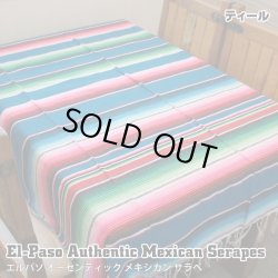 画像1: Elpaso Authentic Mexican Serapes (Teal)