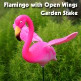 画像: Flamingo with Open Wings Garden Stake