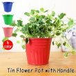 画像1: Tin Flower Pot with Handle【全4種】