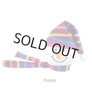 画像: Snowman with Winter hat Antenna Ball (Purple)