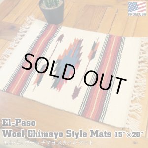 画像: El-Paso SADDLEBLANKET Handwoven Wool Chimayo Style Mats (K)