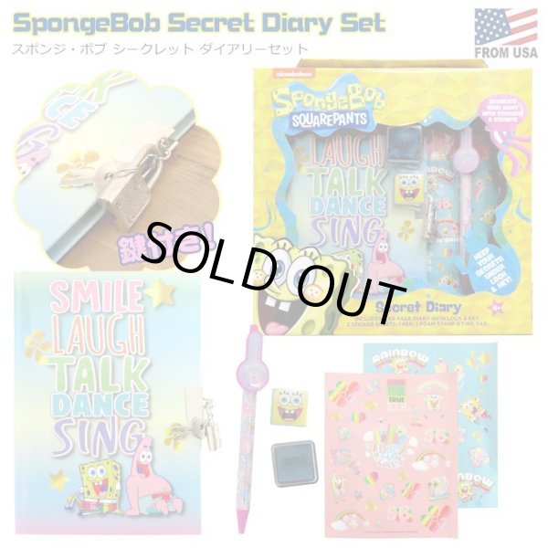 画像1: SpongeBob Secret Diary Set スポンジ・ボブ シークレット ダイアリー セット