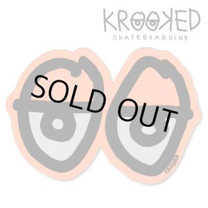 画像: Krooked  Eyes Sticker Neon Orange 【メール便OK】