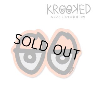 画像: Krooked  Eyes Small Sticker Neon Orange 【メール便OK】