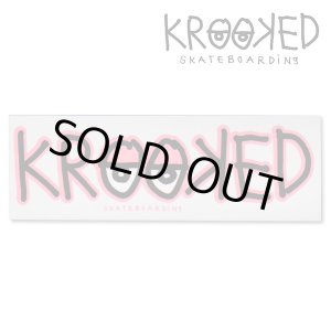 画像: Krooked  Logo Sticker Neon Pink 【メール便OK】