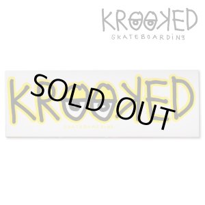 画像: Krooked  Logo Sticker Yellow 【メール便OK】