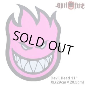 画像: Spitfire Wheels  Devil Head 11" Sticker Neon Pink