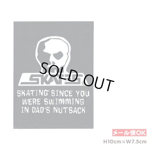 画像1: Skull Skates Skull Nutsack Sticker 【メール便OK】