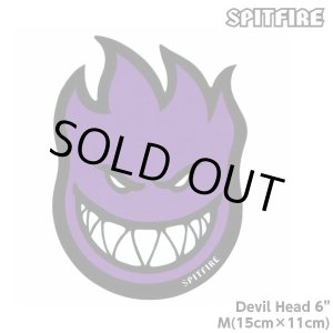 画像: Spitfire Wheels  Devil Head 6" Sticker Purple 【メール便OK】