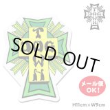 画像: Dogtown Skateboards Cross Logo Die Cut sticker 4inch (Green) 【メール便OK】