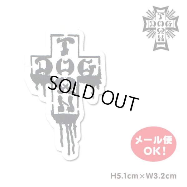 画像1: Dogtown Skateboards Stencil Drip Sticker 2inch (Black/White) 【メール便OK】