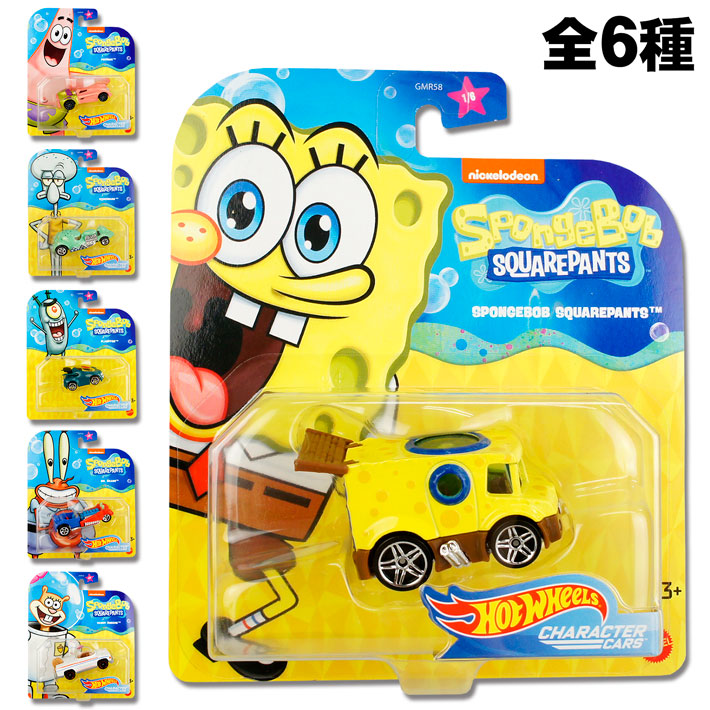 MATTEL HotWheels 1/64 Sponge Bob Characters Cars 2020 【全6種】