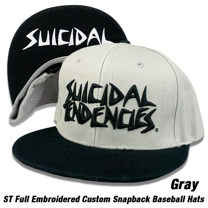 St Full Embroidered Custom Snapback Baseball Hats Black