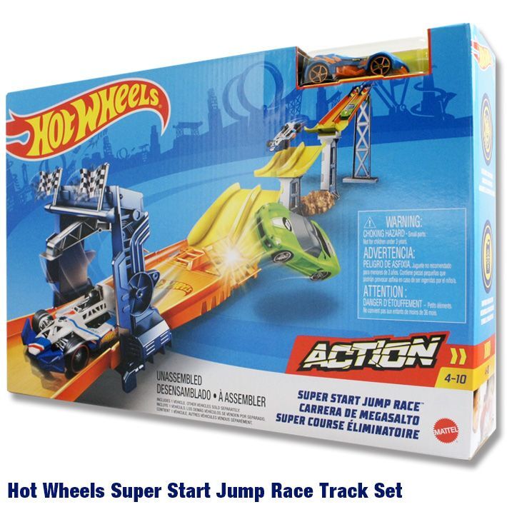 Mattel Hot Wheels Dual Race Track SUPER START JUMP RACE SET